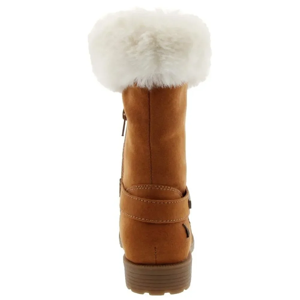 NAUTICA Girls Warm Boots-Cold Weather Fashion With Sherpa Fur Size 5 # CT